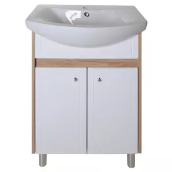 Тумба под раковину ASB-mebel Альпина 56 см 11781 белый, дуб золотой