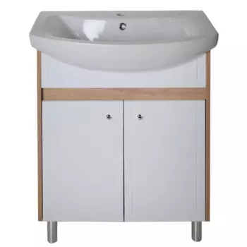 Тумба под раковину ASB-mebel Альпина 66 см 11782 белый, дуб золотой