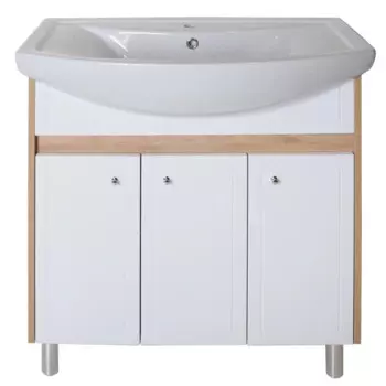 Тумба под раковину ASB-mebel Альпина 78 см 11783 белый, дуб золотой