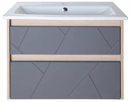 Тумба под раковину ASB-mebel Диана 75.5 см 12026 серый, дуб янтарный