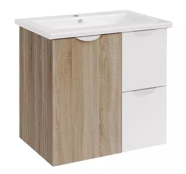 Тумба под раковину ASB-mebel Лавре 55.8 см 12130 дуб бардолино, белый