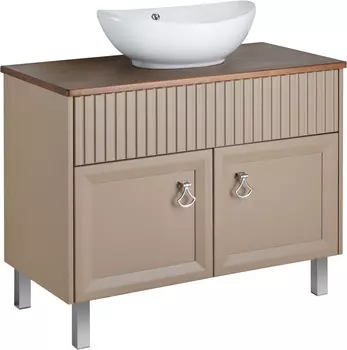 Тумба под раковину ASB-Woodline Риола 100 см 12410 напольная капучино