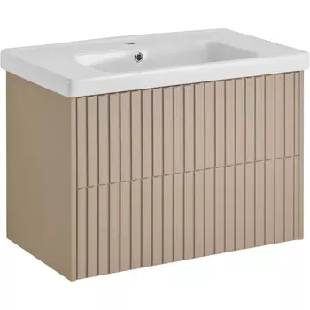 Тумба под раковину ASB-Woodline Риола 80 см 12411 напольная капучино