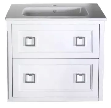 Тумба под раковину ASB-Woodline Рома 75 см 10856 белая
