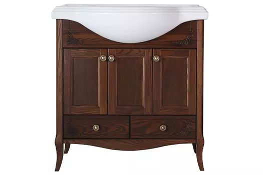 Тумба под раковину ASB-Woodline Салерно 80 антикварный орех