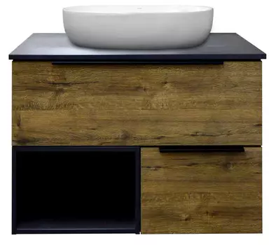 Тумба под раковину Azario Gris 90 см CS00080423 подвесная, дуб веллингтон