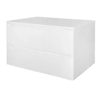 Тумба под раковину Azario Lotos 80 см CS00084144 подвесная, белая глянцевая