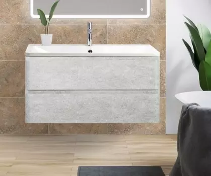 Тумба под раковину BelBagno Albano 100 см ALBANO-1000-2C-SO-CVG Cemento Verona Grigio