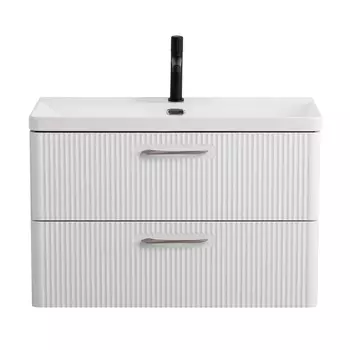 Тумба под раковину BelBagno DUE 80 см DUE-800-2C-SO-BM-P белый металлик