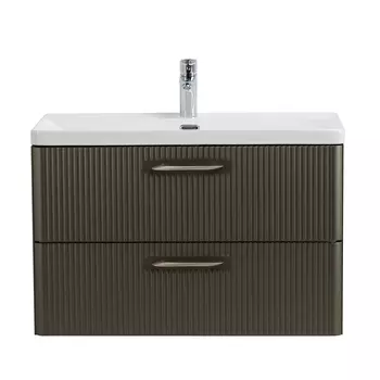 Тумба под раковину BelBagno Due 81 см DUE-800-2C-SO-GM-P подвесная, оружейная сталь