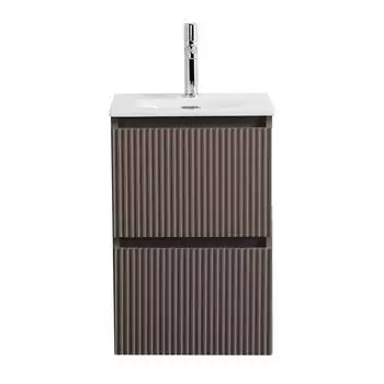 Тумба под раковину BelBagno Uno-Mini 40 см UNO-MINI-400-2C-SO-СO подвесная, бежевая матовая