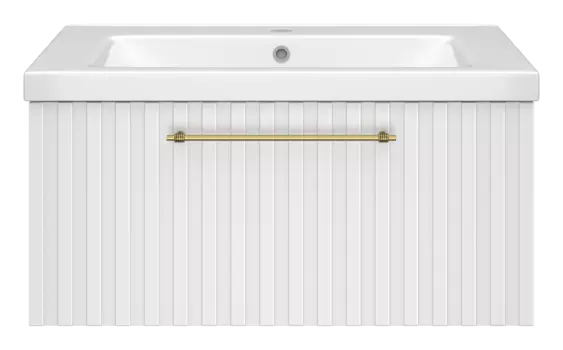 Тумба под раковину Brevita Alicante 78 см ALI-09080-0101Я подвесная, белая