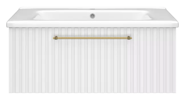 Тумба под раковину Brevita Alicante 89 см ALI-09090-0101Я подвесная, белая