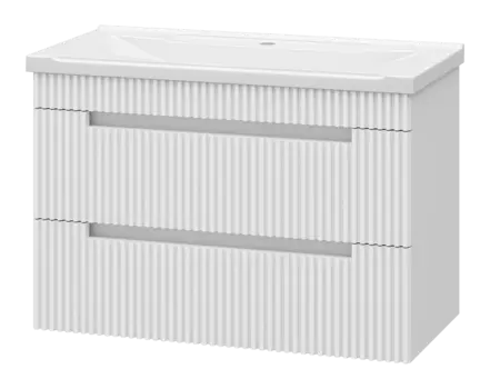 Тумба под раковину Brevita Ariana 78 см ARI-01080-0742Я подвесная, белая