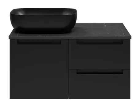 Тумба под раковину Brevita Cargo 79 см CAR-01080-021П2Я подвесная, черная