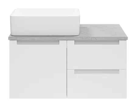 Тумба под раковину Brevita Cargo 79 см CAR-01080-011П2Я подвесная, белая