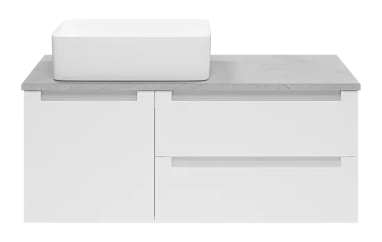 Тумба под раковину Brevita Cargo 99 см CAR-01100-011П2Я подвесная, белая