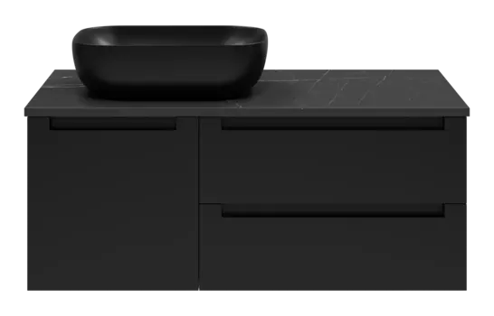 Тумба под раковину Brevita Cargo 99 см CAR-01100-021П2Я подвесная, черная