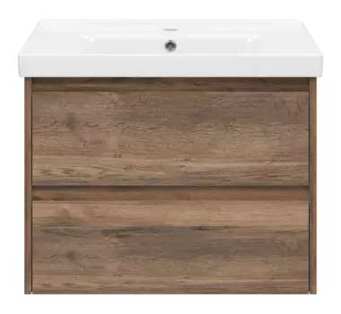 Тумба под раковину Brevita Dallas 67 см DAL-01070-074П подвесная, темное дерево