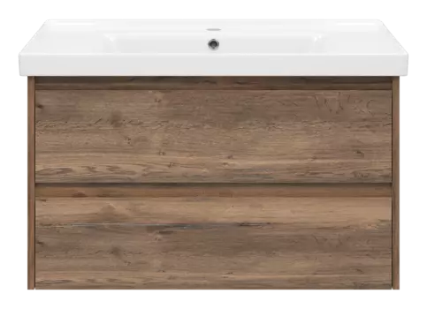 Тумба под раковину Brevita Dallas 87 см DAL-01090-074П подвесная, темное дерево