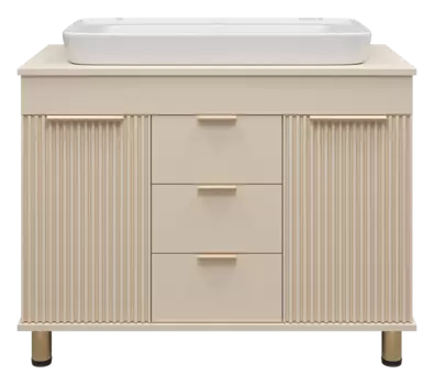 Тумба под раковину Brevita Enfida 100 см ENF-06100-0343Я напольная, бежевая