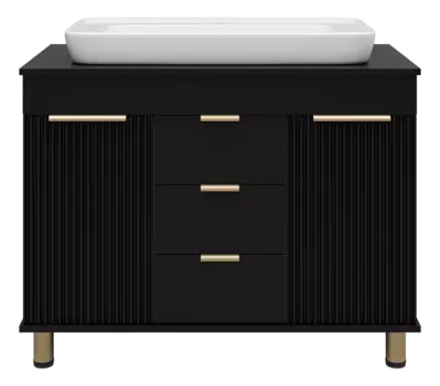 Тумба под раковину Brevita Enfida 100 см ENF-06100-0243Я напольная, черная