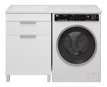 Тумба под раковину Brevita Enfida 58 см ENF-07060-011Я напольная, под стиральную машину, белая