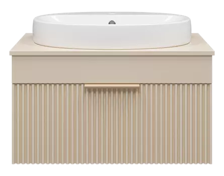 Тумба под раковину Brevita Enfida 71 см ENF-06070-0341Я подвесная, бежевая