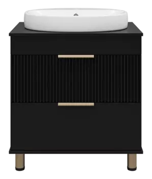 Тумба под раковину Brevita Enfida 71 см ENF-06070-0242Я напольная, черная