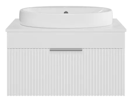 Тумба под раковину Brevita Enfida 71 см ENF-06070-0141Я подвесная, белая