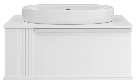 Тумба под раковину Brevita Savoy 80 см SAV-09080-0101Я подвесная, белая