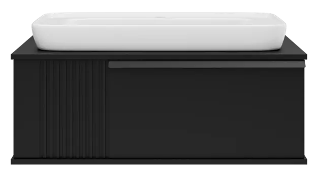 Тумба под раковину Brevita Savoy 90 см SAV-09090-0301Я подвесная, черная