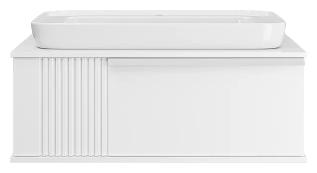 Тумба под раковину Brevita Savoy 90 см SAV-09090-0101Я подвесная, белая