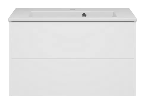 Тумба под раковину Brevita Toy 80 см TOY-09080-0102Я подвесная, белая
