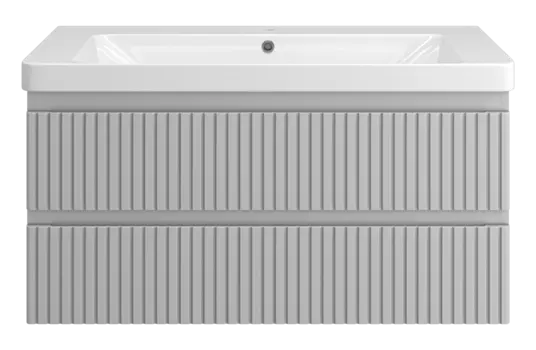 Тумба под раковину Brevita Victory 101 см VIC-07105-0302Я подвесная, серый шелк