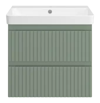 Тумба под раковину Brevita Victory 56 см VIC-09060-0802Я подвесная, зеленая