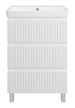 Тумба под раковину Brevita Victory 56 см VIC-07060-0103Я напольная, белая