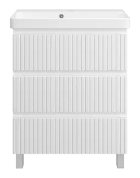 Тумба под раковину Brevita Victory 66 см VIC-07070-0103Я напольная, белая