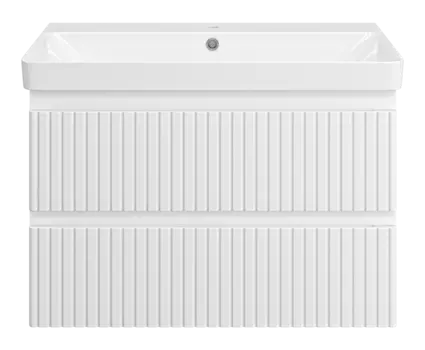 Тумба под раковину Brevita Victory 75 см VIC-09080-0102Я подвесная, белая