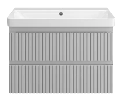 Тумба под раковину Brevita Victory 75 см VIC-07080-0302Я подвесная, серый шелк