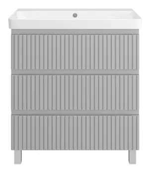 Тумба под раковину Brevita Victory 75 см VIC-07080-50-03Я напольная, серый шелк