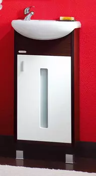 Тумба под раковину Бриклаер Бали 40 R венге/белый глянец 4627125411908