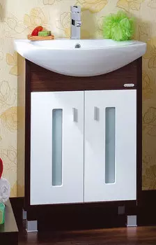 Тумба под раковину Бриклаер Бали 60 венге/белый глянец 4627125411915