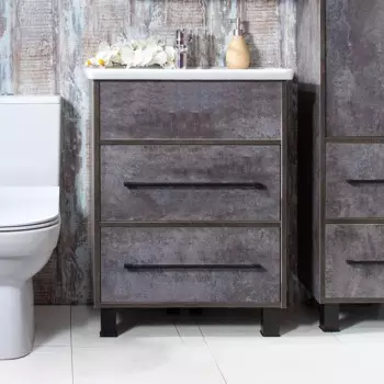 Тумба под раковину Бриклаер Чили 60 цемент