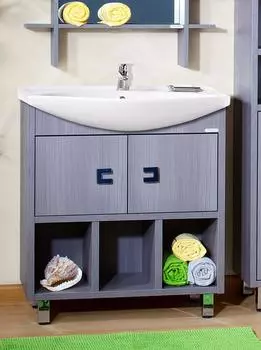 Тумба под раковину Бриклаер Хоккайдо 85 серая лиственница