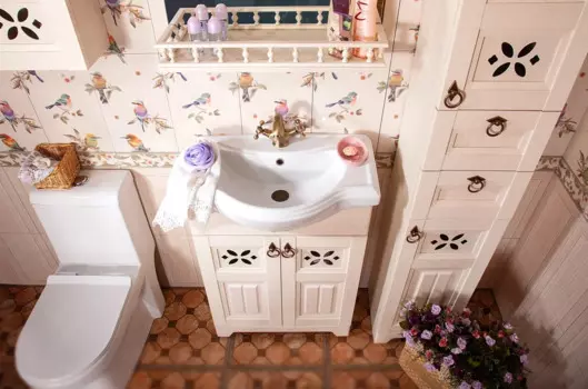 Тумба под раковину Бриклаер КАНТРИ 65 бежевый