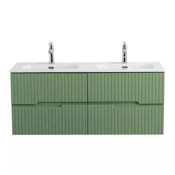 Тумба под раковину Cezares Duet 120 см DUET-N-1200-4C-SO-2-PS-P подвесная, фисташковый софт