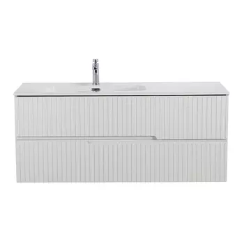 Тумба под раковину Cezares Duet 120 см DUET-N-1200-2C-SO-BL-L левая, подвесная, bianco lucido