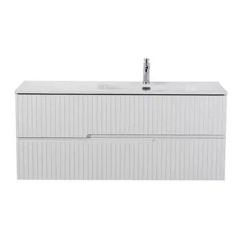 Тумба под раковину Cezares Duet 120 см DUET-N-1200-2C-SO-BL-R правая, подвесная, bianco lucido