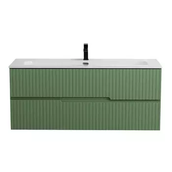 Тумба под раковину Cezares Duet 120 см DUET-N-1200-2C-SO-PS-P подвесная, фисташковый софт